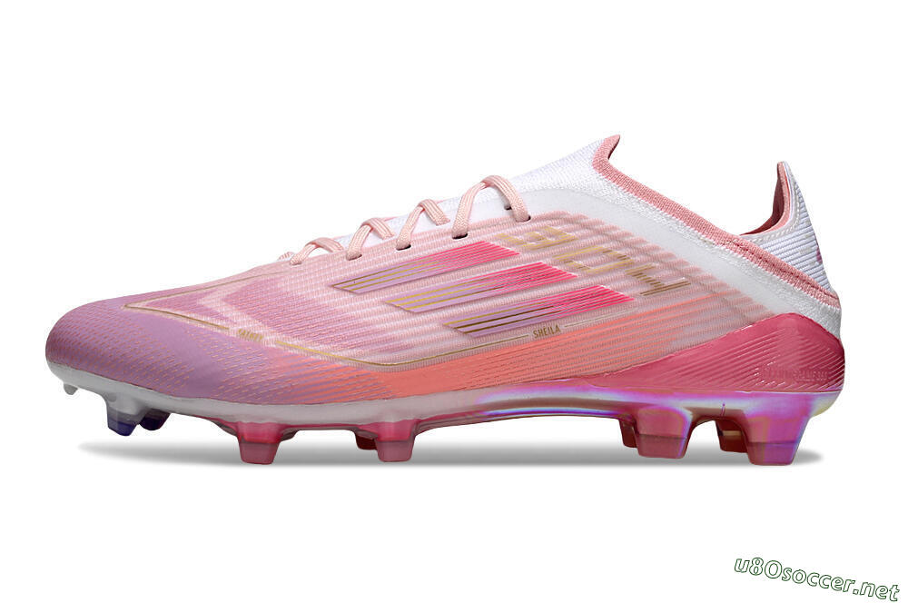 Unisex LY x Adidas F50 Elite FG Football Boots - Pink/White/Gold 0