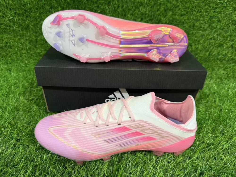 Unisex LY x Adidas F50 Elite FG Football Boots - Pink/White/Gold