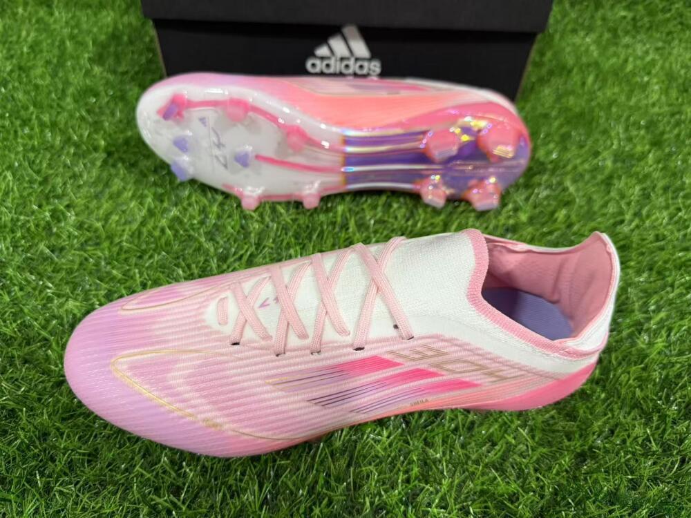 Unisex LY x Adidas F50 Elite FG Football Boots - Pink/White/Gold