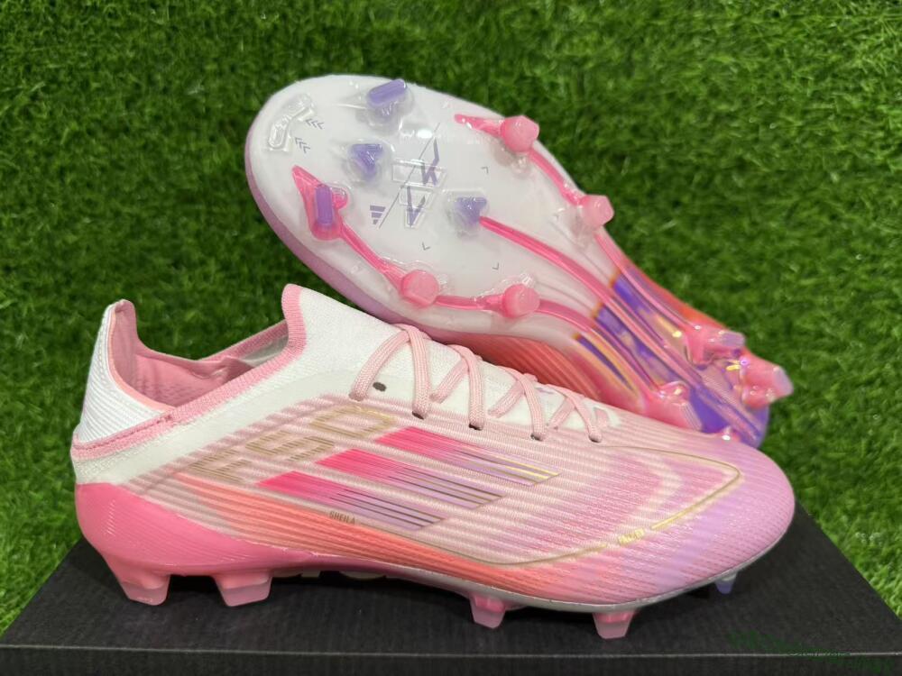 Unisex LY x Adidas F50 Elite FG Football Boots - Pink/White/Gold