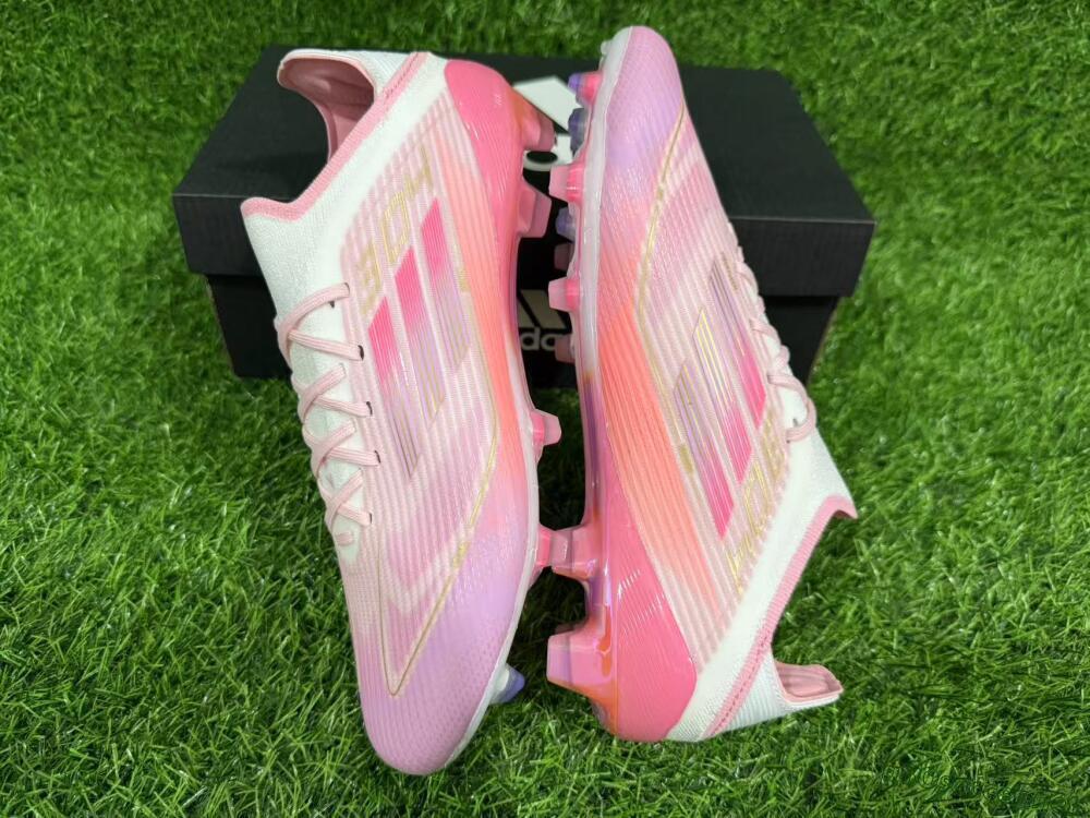 Unisex LY x Adidas F50 Elite FG Football Boots - Pink/White/Gold