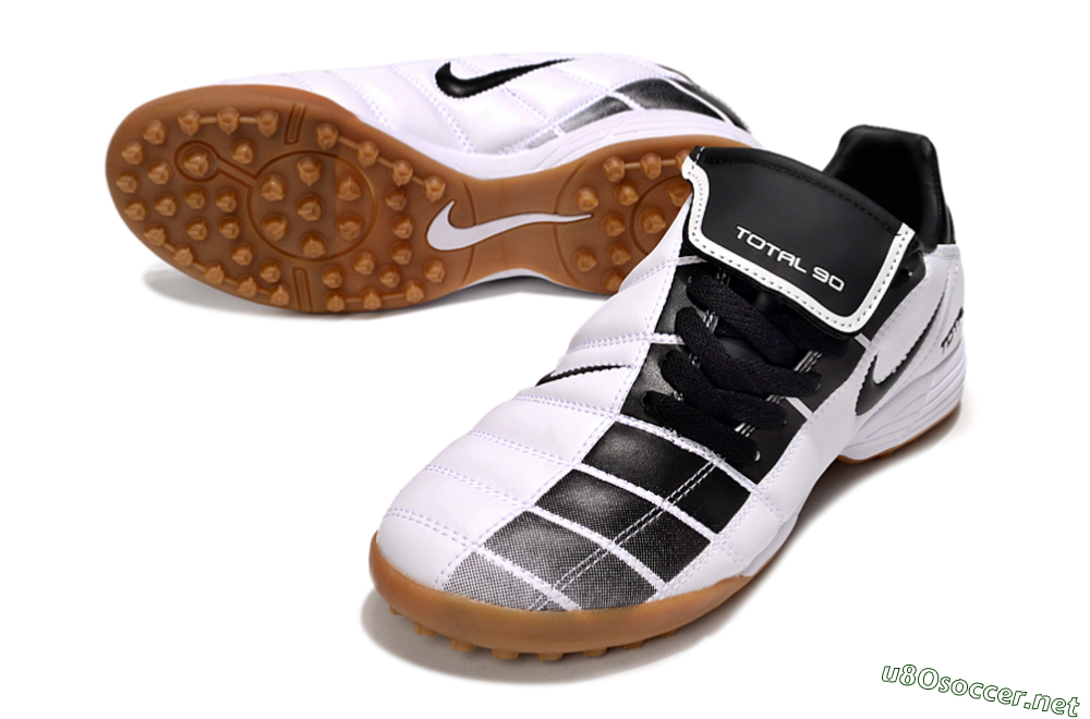 Men's Nike Total 90 III TF Football Shoes - Black/White/Brown 3