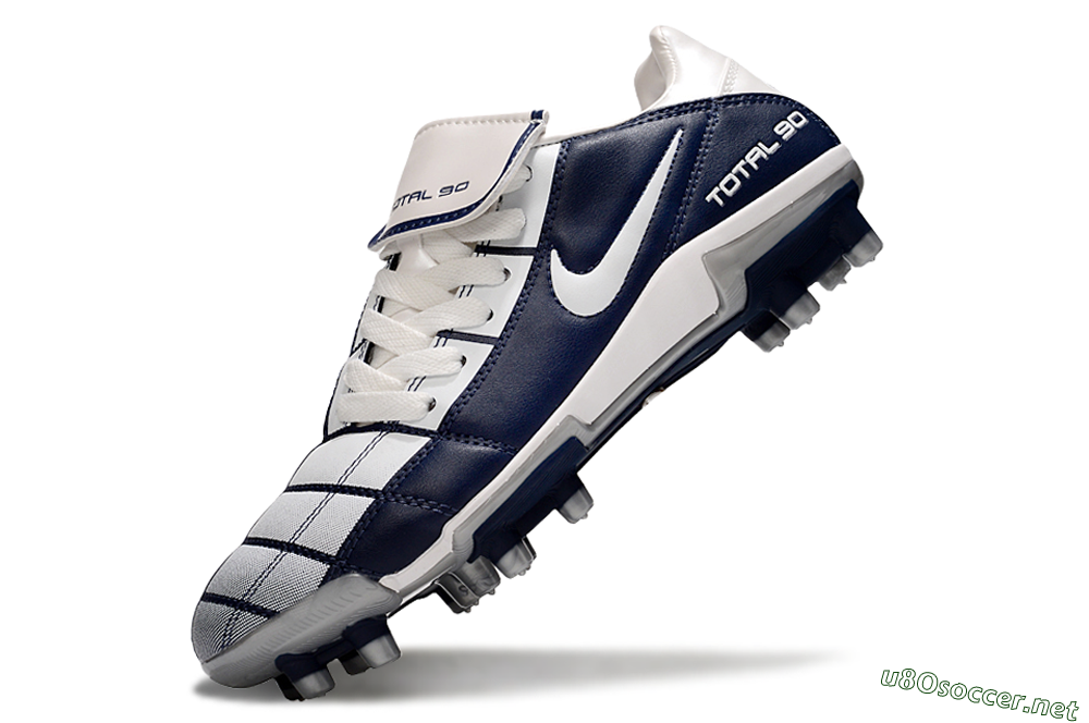 Men's Nike Total 90 III FG Football Boots - White/Blue/Grey 6