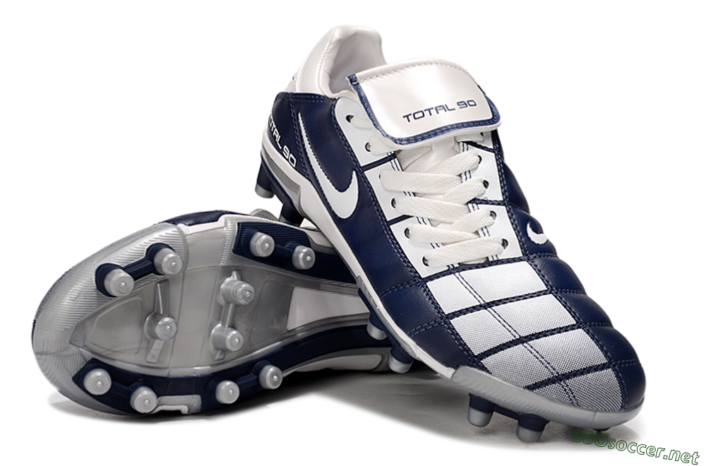 Men's Nike Total 90 III FG Football Boots - White/Blue/Grey 4