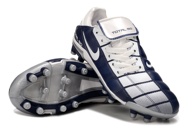 Men's Nike Total 90 III FG Football Boots - White/Blue/Grey