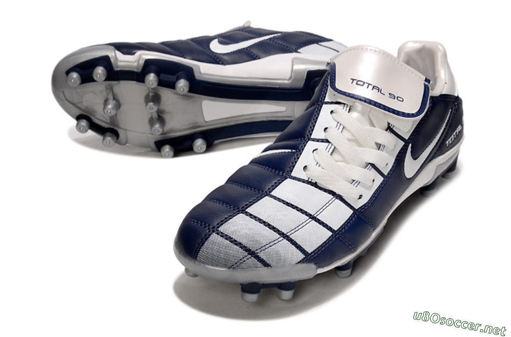 Men's Nike Total 90 III FG Football Boots - White/Blue/Grey 3