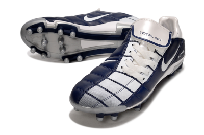 Men's Nike Total 90 III FG Football Boots - White/Blue/Grey