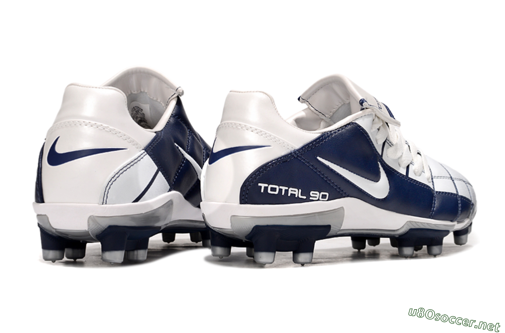 Men's Nike Total 90 III FG Football Boots - White/Blue/Grey 7