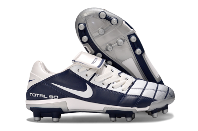 Men's Nike Total 90 III FG Football Boots - White/Blue/Grey