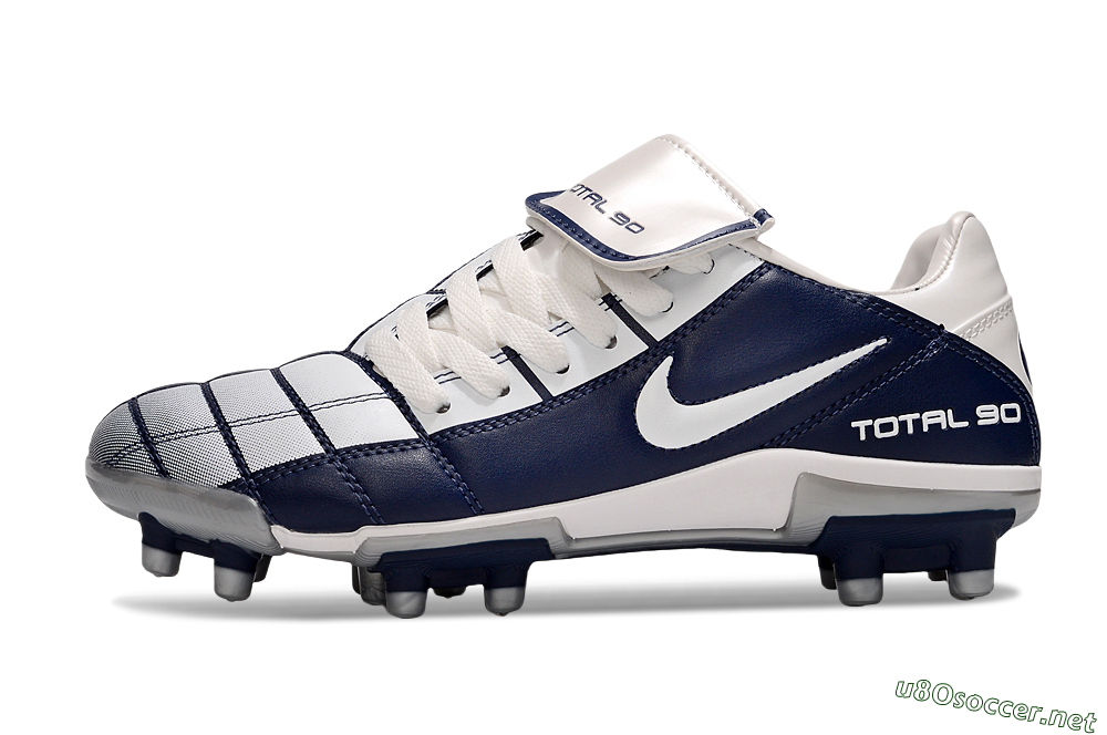Men's Nike Total 90 III FG Football Boots - White/Blue/Grey 0