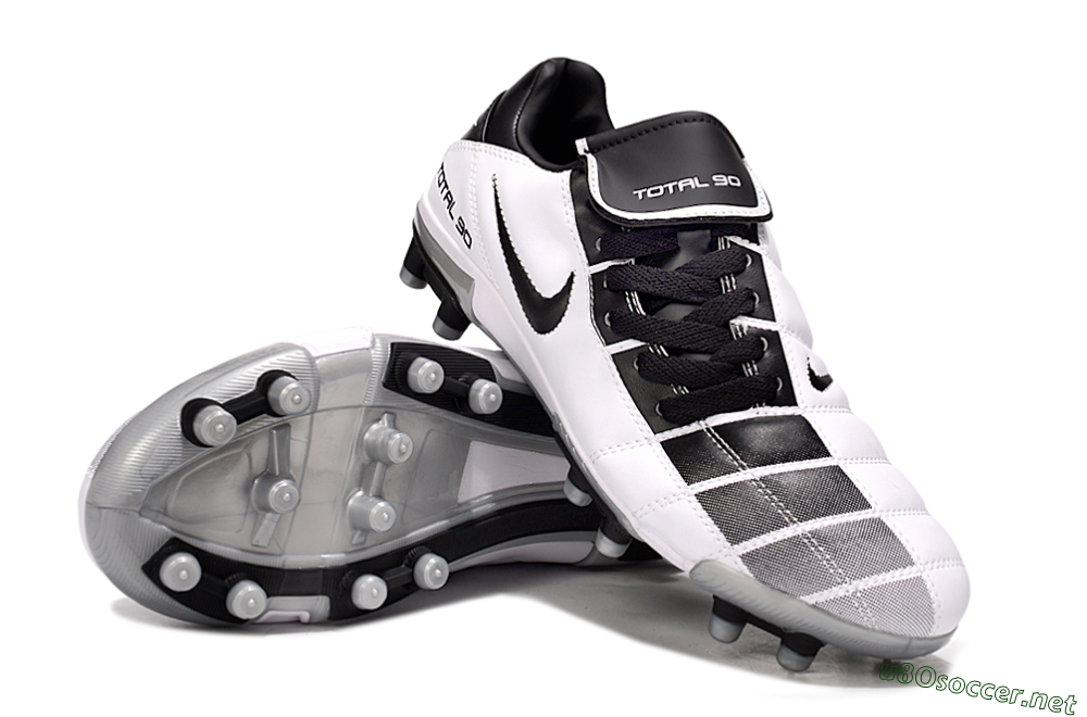 Men's Nike Total 90 III FG Football Boots - Black/White/Grey 4