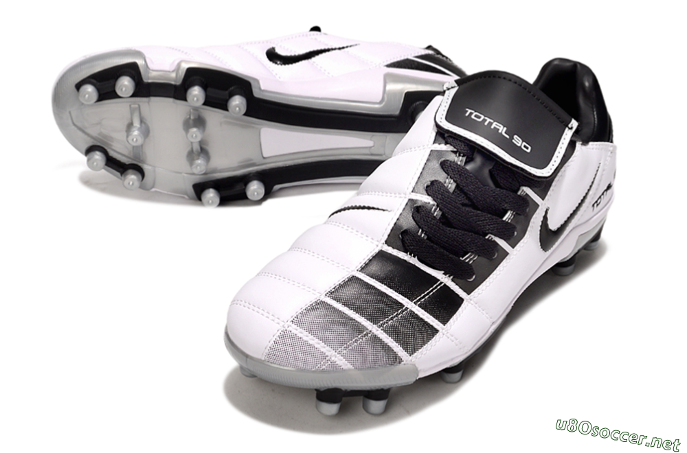 Men's Nike Total 90 III FG Football Boots - Black/White/Grey 3