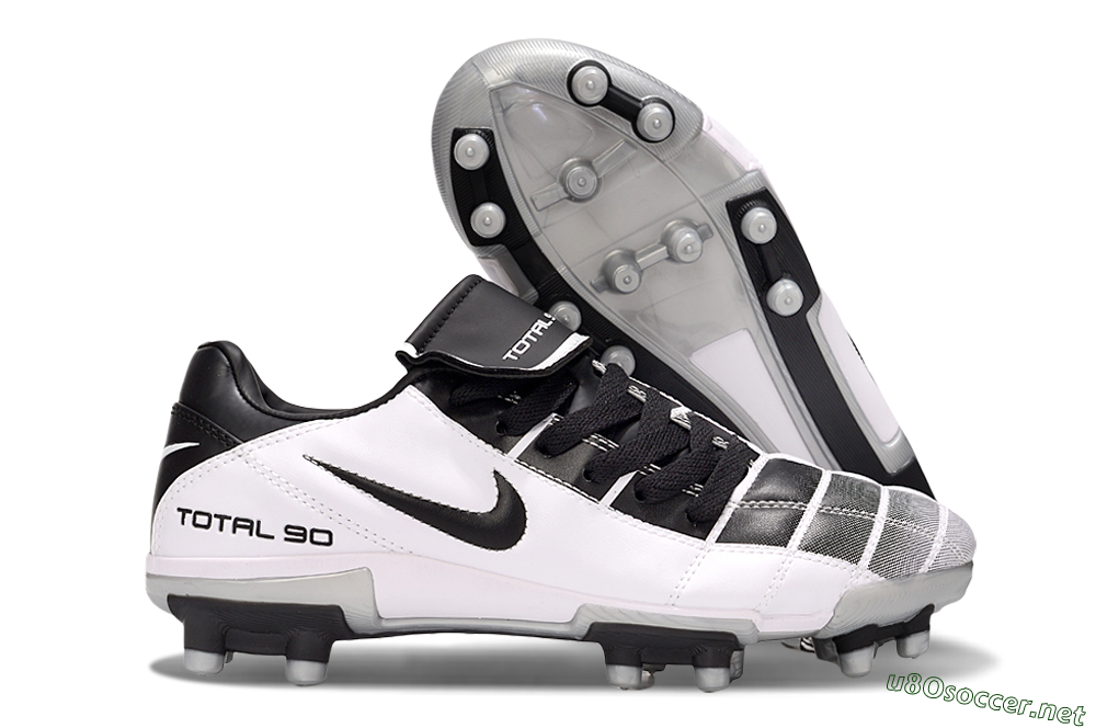Men's Nike Total 90 III FG Football Boots - Black/White/Grey 2
