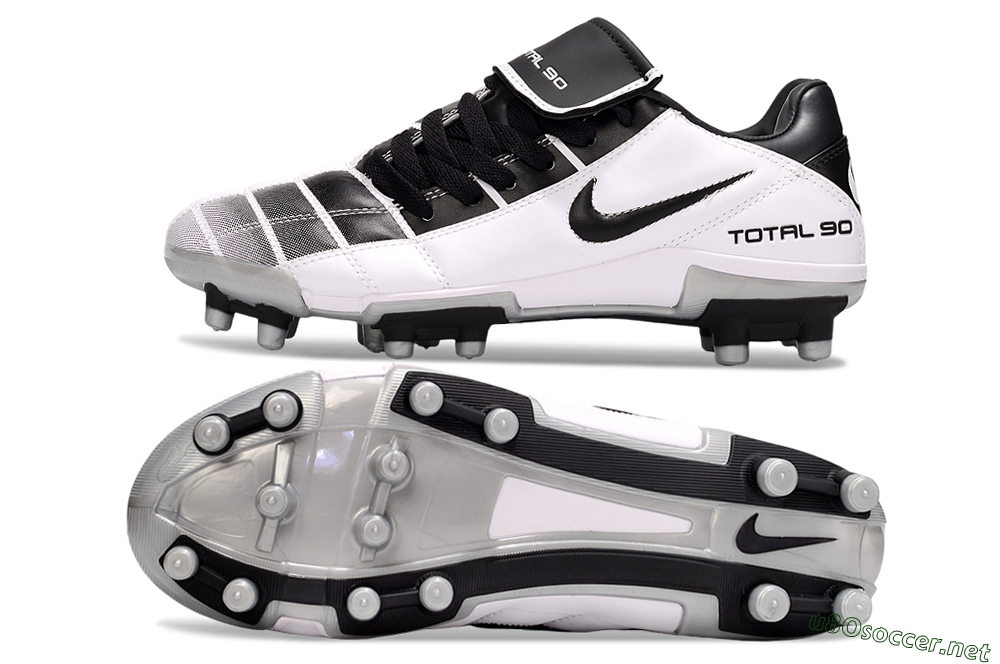 Men's Nike Total 90 III FG Football Boots - Black/White/Grey 1
