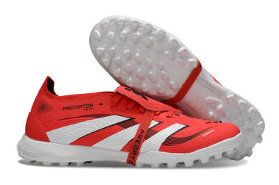 Unisex Adidas Predator 25 Foldover Tongue TF Football Shoes - Red/White/Black