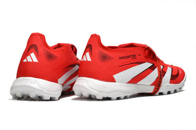 Unisex Adidas Predator 25 Foldover Tongue TF Football Shoes - Red/White/Black