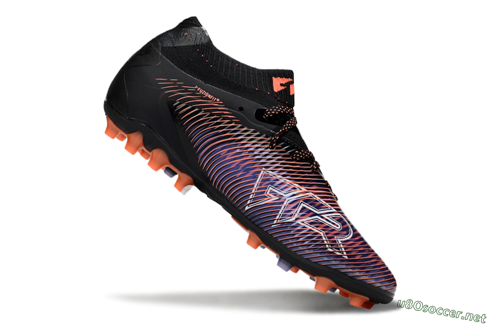 Men's Puma Future 8 Ultimate FG Football Boots - Black/Purple/Orange 4