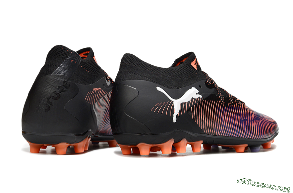 Men's Puma Future 8 Ultimate FG Football Boots - Black/Purple/Orange 6