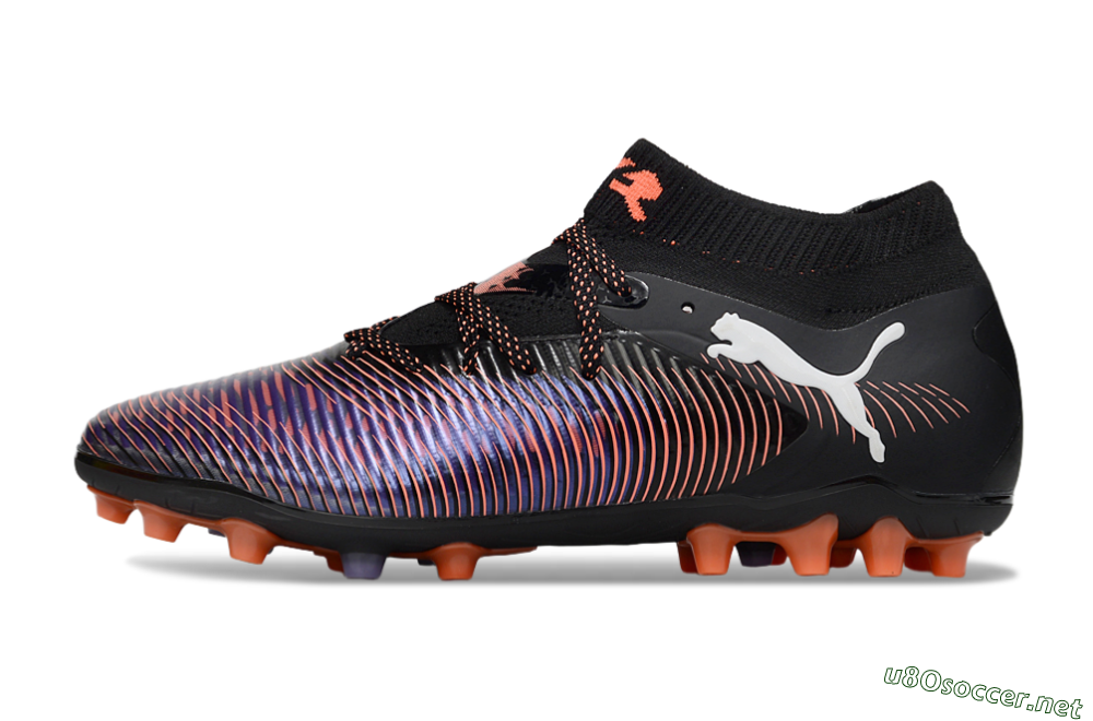 Men's Puma Future 8 Ultimate FG Football Boots - Black/Purple/Orange 0