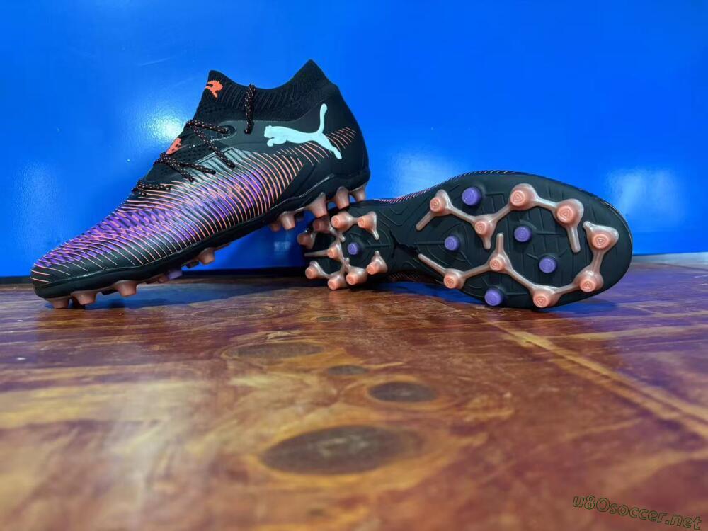 Men's Puma Future 8 Ultimate FG Football Boots - Black/Purple/Orange