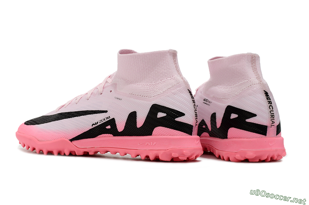 Unisex Nike Air Zoom Mercurial Superfly 9 Elite TF Football Shoes - Pink/Black 5