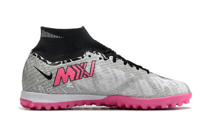 Unisex Nike Air Zoom Mercurial Superfly 9 Elite TF Football Shoes - Silver/Black/Pink