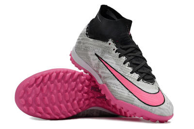 Unisex Nike Air Zoom Mercurial Superfly 9 Elite TF Football Shoes - Silver/Black/Pink
