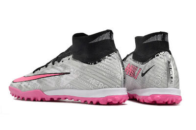 Unisex Nike Air Zoom Mercurial Superfly 9 Elite TF Football Shoes - Silver/Black/Pink