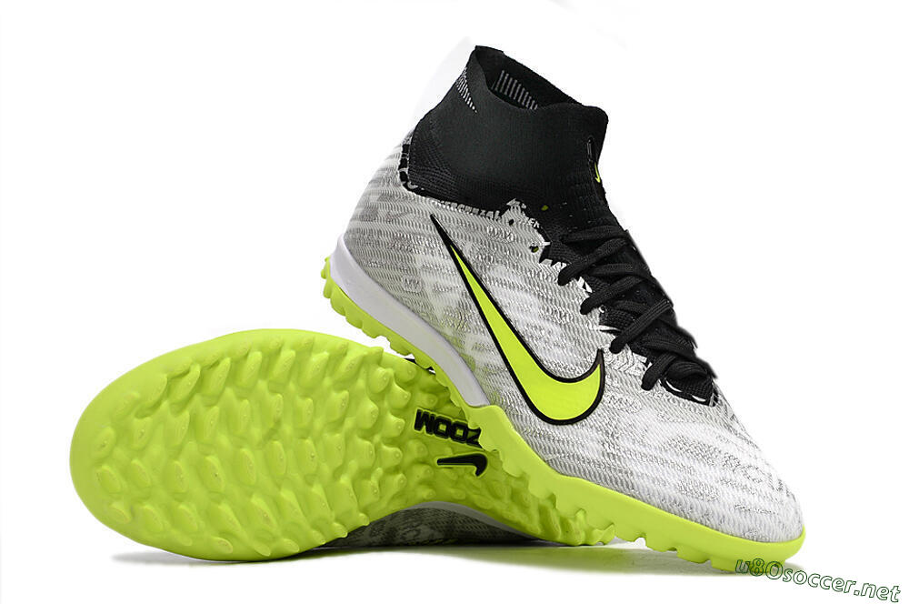 Unisex Nike Air Zoom Mercurial Superfly 9 Elite TF Football Shoes - Silver/Black/Yellow 1