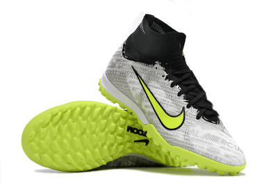 Unisex Nike Air Zoom Mercurial Superfly 9 Elite TF Football Shoes - Silver/Black/Yellow