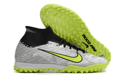 Unisex Nike Air Zoom Mercurial Superfly 9 Elite TF Football Shoes - Silver/Black/Yellow