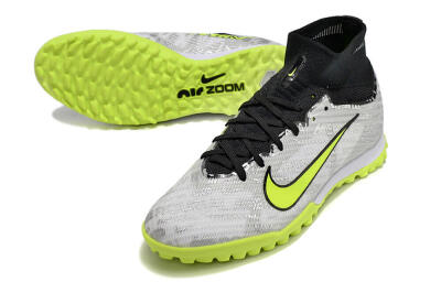 Unisex Nike Air Zoom Mercurial Superfly 9 Elite TF Football Shoes - Silver/Black/Yellow