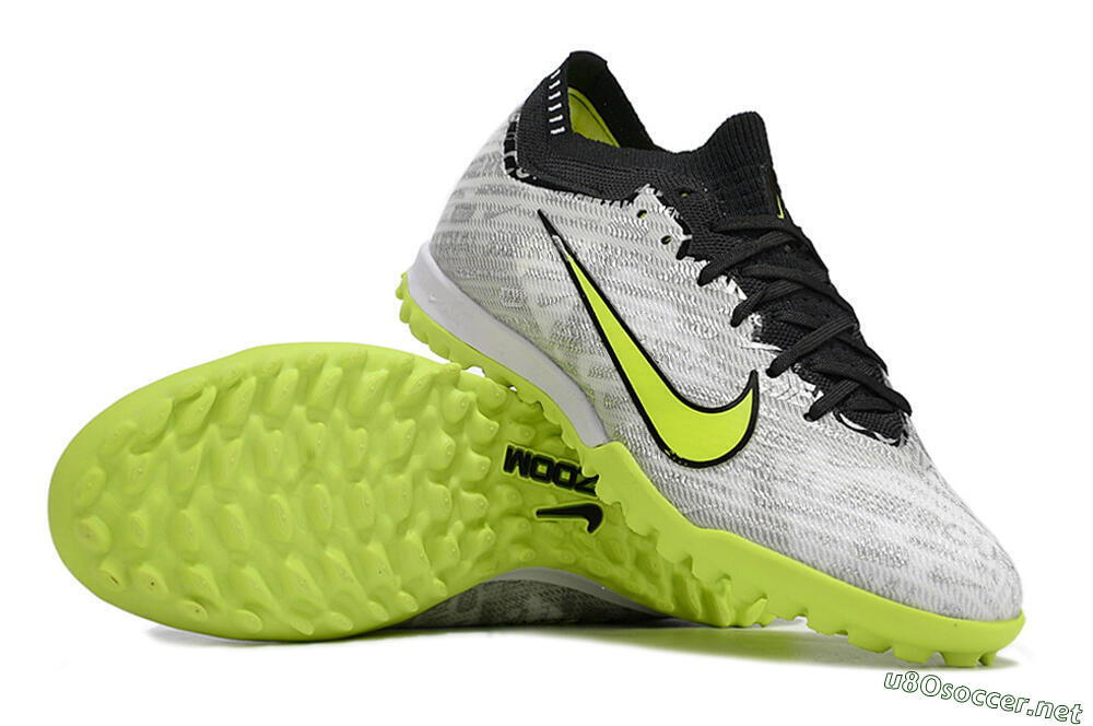 Unisex Nike Air Zoom Mercurial Vapor 15 Elite TF Football Shoes - Silver/Yellow/Black 1