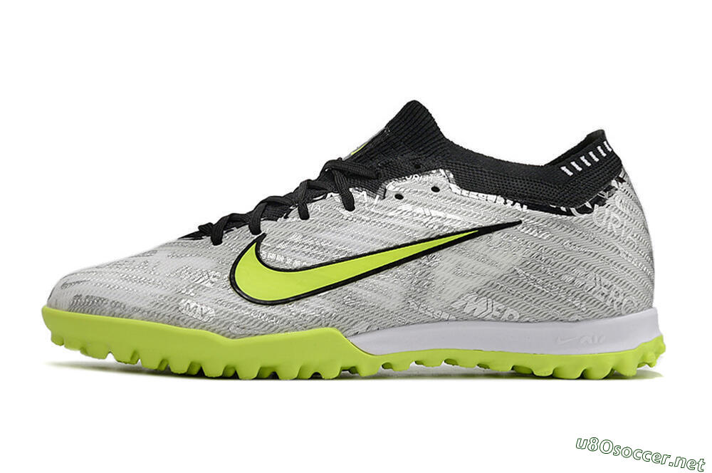Unisex Nike Air Zoom Mercurial Vapor 15 Elite TF Football Shoes - Silver/Yellow/Black 0