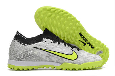 Unisex Nike Air Zoom Mercurial Vapor 15 Elite TF Football Shoes - Silver/Yellow/Black