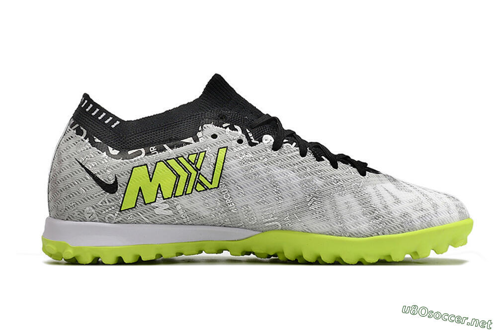 Unisex Nike Air Zoom Mercurial Vapor 15 Elite TF Football Shoes - Silver/Yellow/Black 5