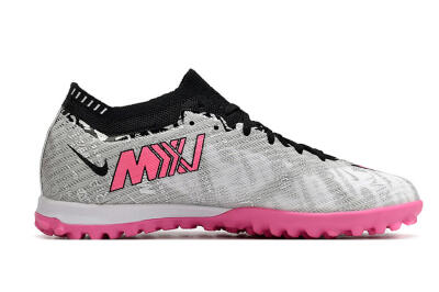 Unisex Nike Air Zoom Mercurial Vapor 15 Elite TF Football Shoes - Silver/Pink/Black