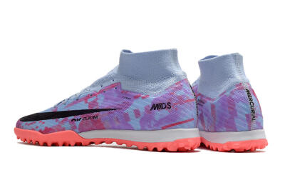 Unisex Nike Air Zoom Mercurial Superfly 9 Elite TF Football Shoes - Jade/Purple/Red