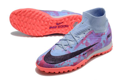 Unisex Nike Air Zoom Mercurial Superfly 9 Elite TF Football Shoes - Jade/Purple/Red
