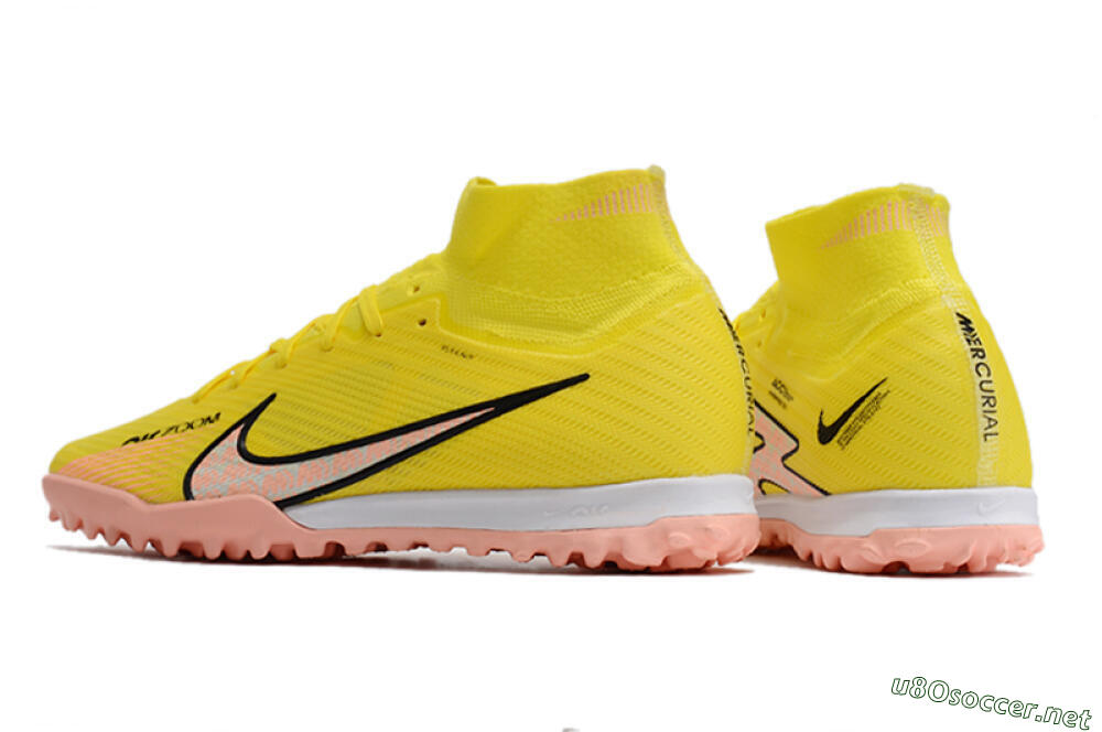 Unisex Nike Air Zoom Mercurial Superfly 9 Elite TF Football Shoes - Yellow/Pink/Black 5