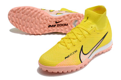 Unisex Nike Air Zoom Mercurial Superfly 9 Elite TF Football Shoes - Yellow/Pink/Black