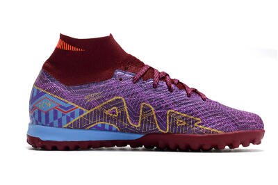 Unisex Nike Air Zoom Mercurial Superfly 9 Elite TF Football Shoes - Purple/Black/Gold