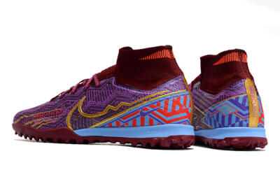 Unisex Nike Air Zoom Mercurial Superfly 9 Elite TF Football Shoes - Purple/Black/Gold