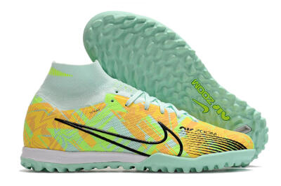 Unisex Nike Air Zoom Mercurial Superfly 9 Elite TF Football Shoes - Jade/Yellow/Black