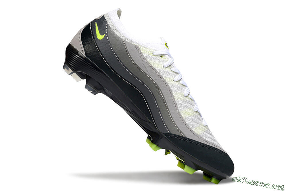 Unisex Nike Air Zoom Mercurial Vapor 16 Elite FG Football Boots - White/Grey/Black 5