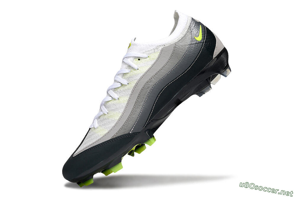 Unisex Nike Air Zoom Mercurial Vapor 16 Elite FG Football Boots - White/Grey/Black 6