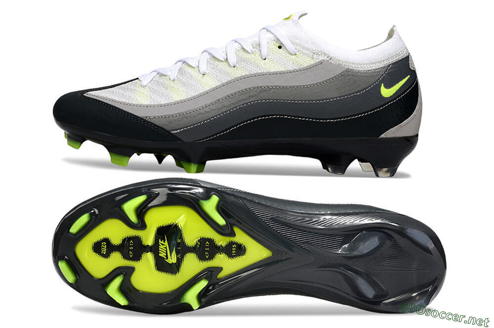 Unisex Nike Air Zoom Mercurial Vapor 16 Elite FG Football Boots - White/Grey/Black 1