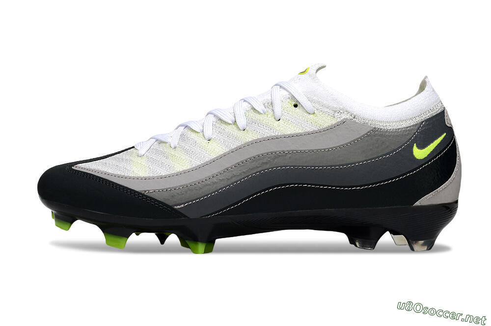 Unisex Nike Air Zoom Mercurial Vapor 16 Elite FG Football Boots - White/Grey/Black 0