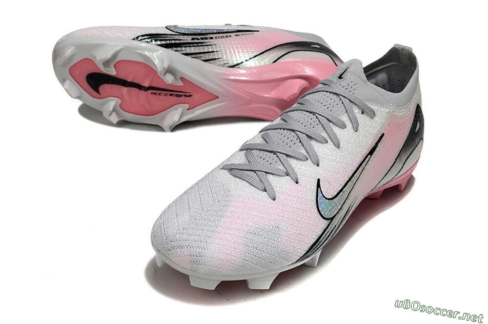 Unisex Nike Air Zoom Mercurial Vapor 16 Elite FG Football Boots - Pink/Silver/Black 3