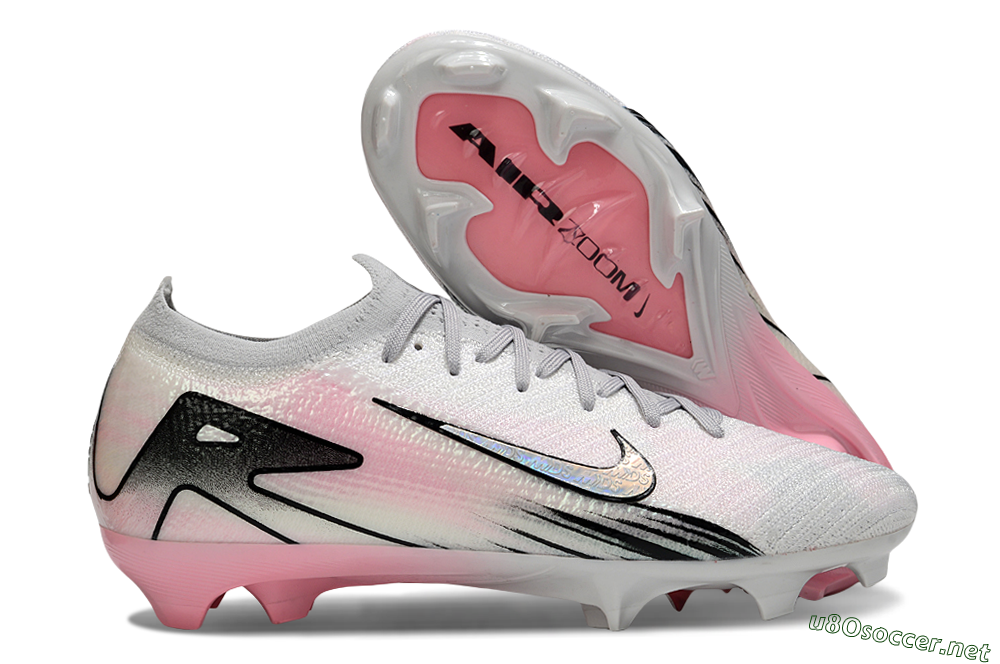 Unisex Nike Air Zoom Mercurial Vapor 16 Elite FG Football Boots - Pink/Silver/Black 2